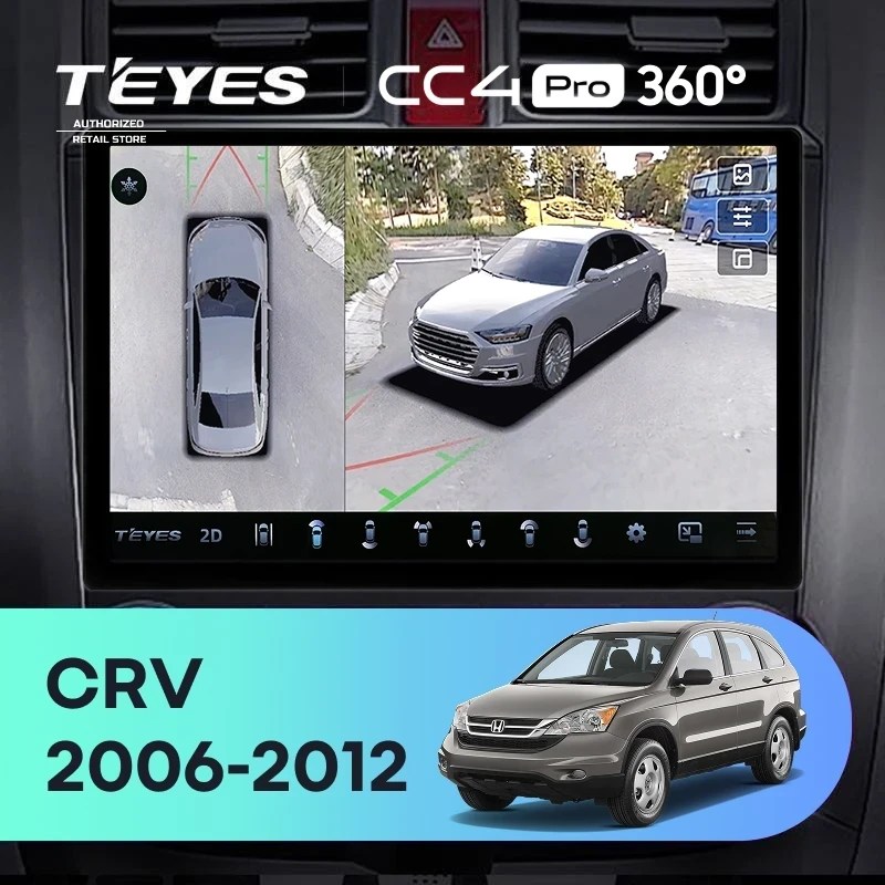Штатная магнитола Teyes CC4 Pro 360 12/256 Honda CR-V 3 RE (2006-2012) (11")