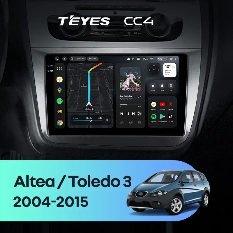 Штатная магнитола Teyes CC4 6/64 Seat Altea 5P (2004-2015)