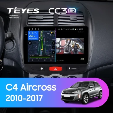 Штатная магнитола Teyes CC3 2K 6/128 Citroen C4 Aircross (2010-2017) Тип-A