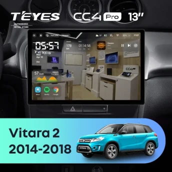 Штатная магнитола Teyes CC4 Pro 12/256 Suzuki Vitara 2 (2014-2018) (13")