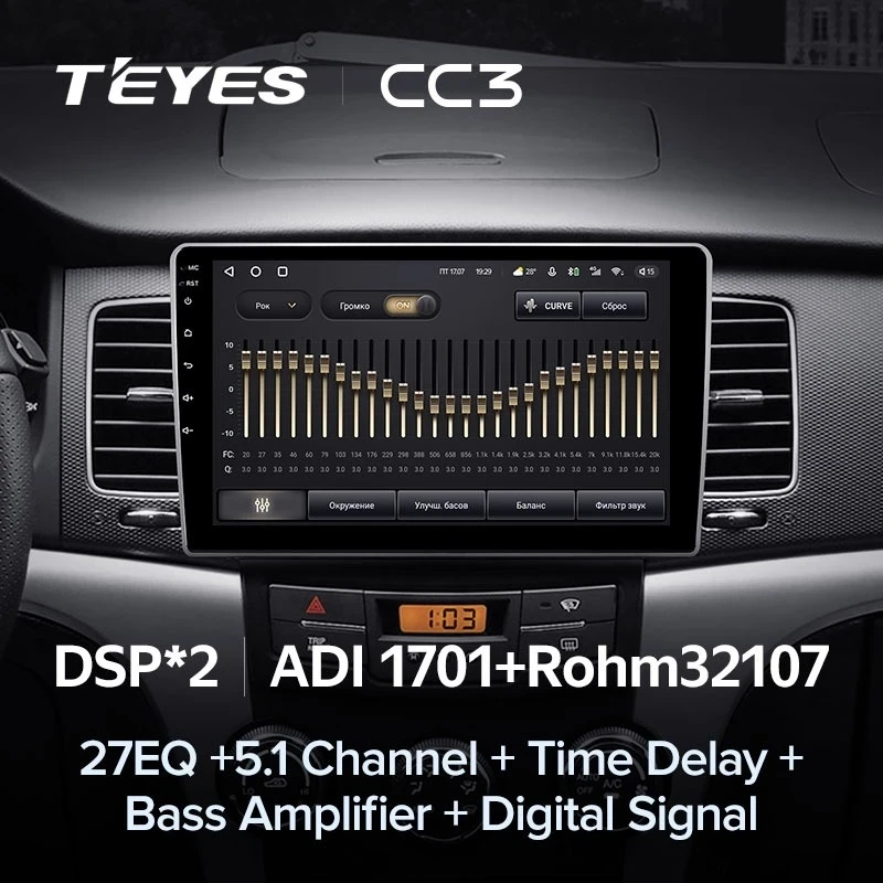 Штатная магнитола Teyes CC3 4/32 SsangYong Korando 3 Actyon 2 (2010-2013)