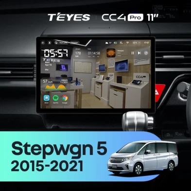Штатная магнитола Teyes CC4 Pro 8/128 Honda Stepwgn 5 (2015-2021) Правый руль (11")