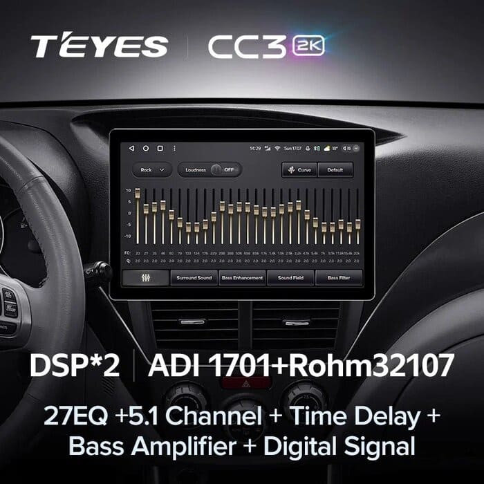 Штатная магнитола Teyes CC3 2K 6/128 Subaru Forester 3 SH (2007-2013) (11")