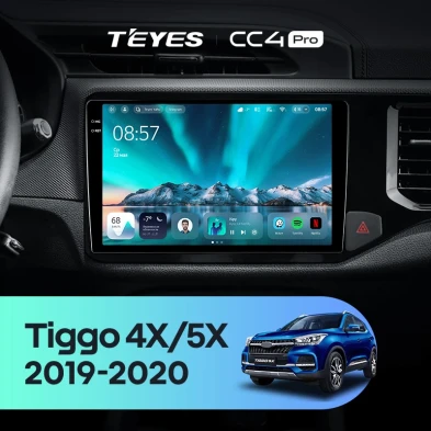 Штатная магнитола Teyes CC4 Pro 12/256 Chery Tiggo 4X 5X (2019-2020)