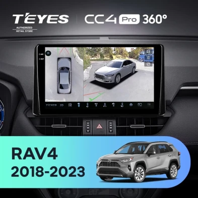 Штатная магнитола Teyes CC4 Pro 360 12/256 Toyota RAV4 5 XA50 (2018-2023) F2 Тип-B