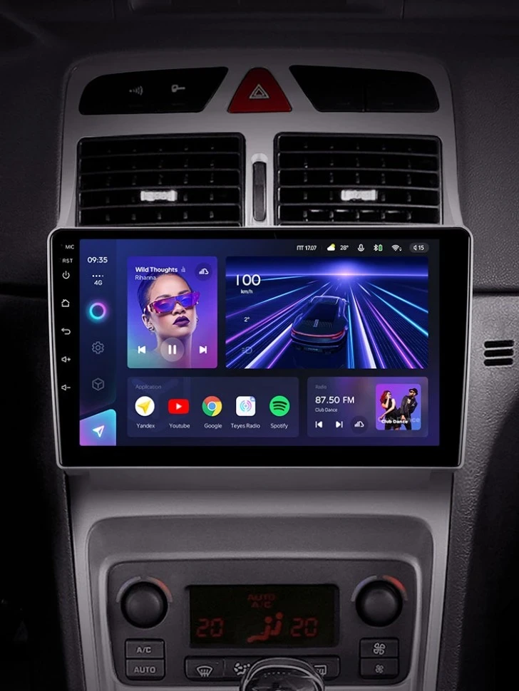 Штатная магнитола Teyes CC3 4/32 Peugeot 307 1 (2001-2008)