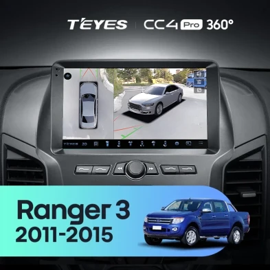 Штатная магнитола Teyes CC4 Pro 360 12/256 Ford Ranger 3 (2011-2015) F1