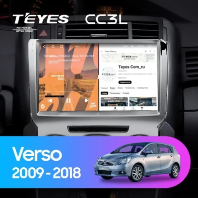 Штатная магнитола Teyes CC3L 4/32 Toyota Verso R20 (2009-2018) F3