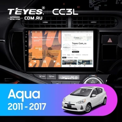 Штатная магнитола Teyes CC3L 4/64 Toyota Aqua (2011-2017) Правый руль
