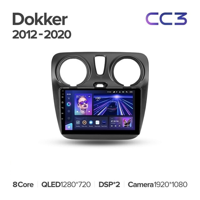 Штатная магнитола Teyes CC3L 4/64 Renault Dokker (2012-2020)