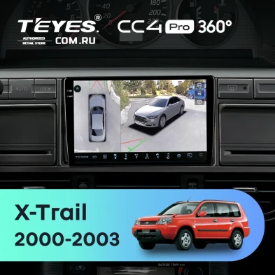 Штатная магнитола Teyes CC4 Pro 360 12/256 Nissan X-Trail 1 T30 (2000-2003)