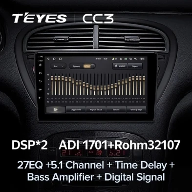 Штатная магнитола Teyes CC3 4/32 Peugeot 607 (2004-2010)