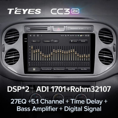 Штатная магнитола Teyes CC3 2K 4/32 Volkswagen Tiguan 1 NF (2006-2016) F2 (13")