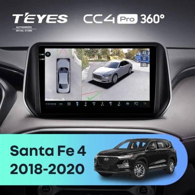 Штатная магнитола Teyes CC4 Pro 360 8/128 Hyundai Santa Fe 4 (2018-2020)