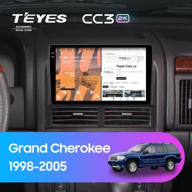 Штатная магнитола Teyes CC3 2K 6/128 Jeep Grand Cherokee 2 WJ (1998-2005)