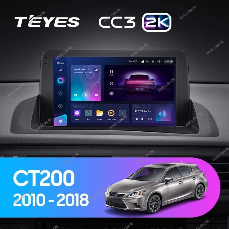 Штатная магнитола Teyes CC3 2K 360 6/128 Lexus CT CT200 CT200h (2010-2018)