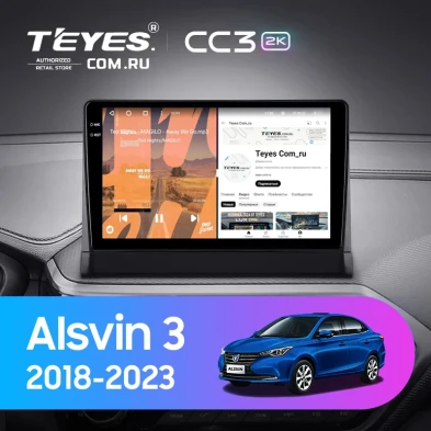 Штатная магнитола Teyes CC3 2K 4/64 Changan Alsvin 3 (2018-2023) (0din)
