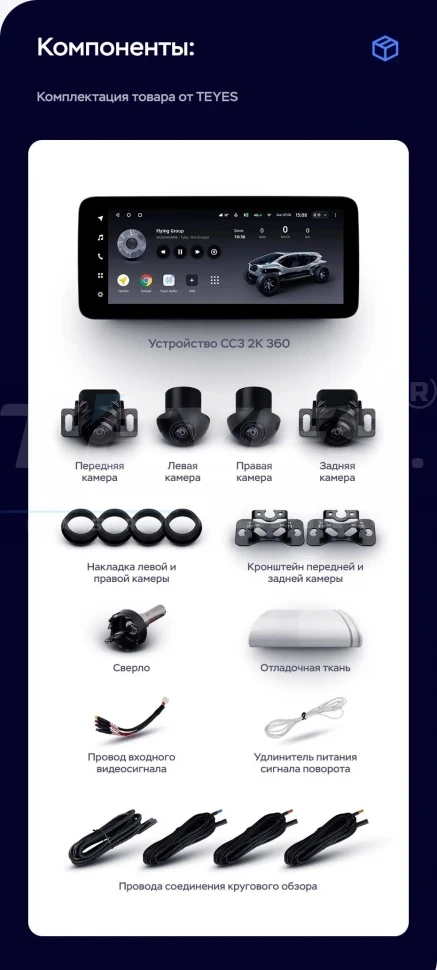 Штатная магнитола Teyes LUX ONE 360 6/128 Kia KX5 (2019-2022)