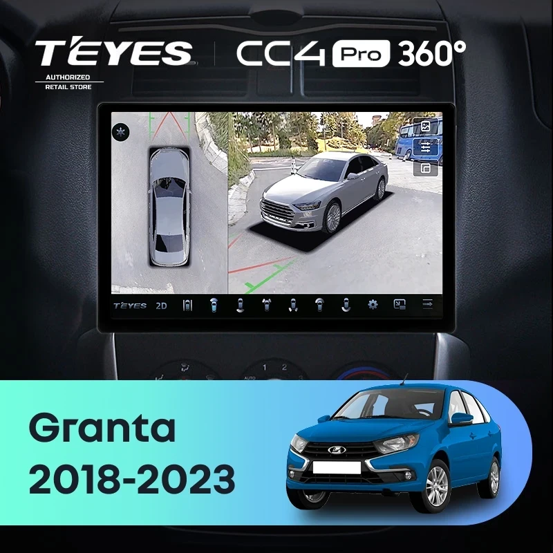 Штатная магнитола Teyes CC4 Pro 360 12/256 Lada Granta Cross (2018-2023) (11")