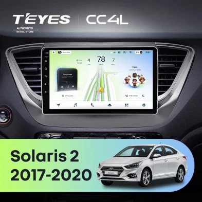 Штатная магнитола Teyes CC4L 6/64 Hyundai Solaris 2 (2017-2020) F1 Тип-B
