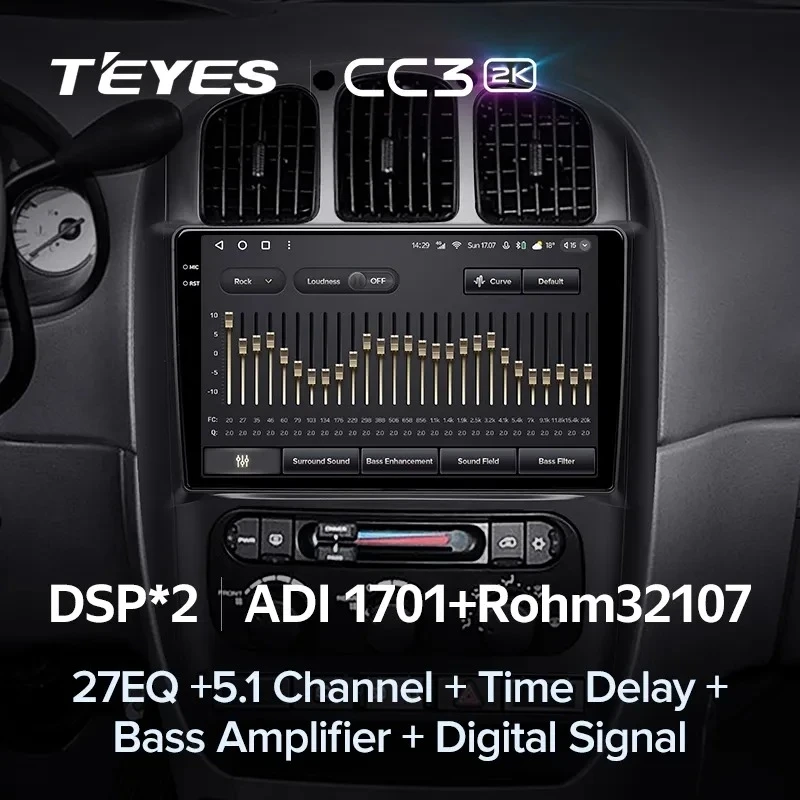 Штатная магнитола Teyes CC3 2K 4/64 Chrysler Town &amp; Country 4 RS (2000-2007) Тип-B