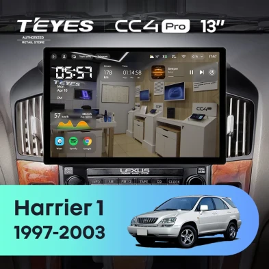 Штатная магнитола Teyes CC4 Pro 8/128 Toyota Harrier 1 (XU10) (1997-2003) F1 (13")