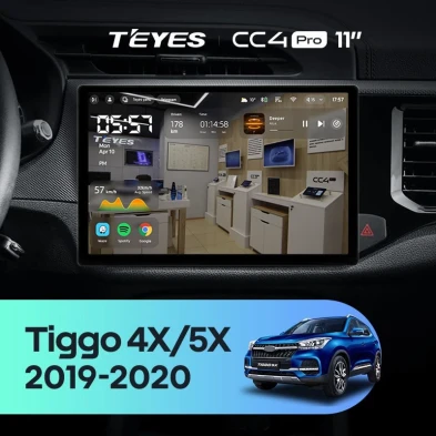 Штатная магнитола Teyes CC4 Pro 8/128 Chery Tiggo 4X 5X (2019-2020) (11")