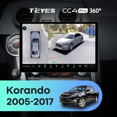 Штатная магнитола Teyes CC4 Pro 360 8/128 SsangYong Korando Sports (2005-2017) (13")