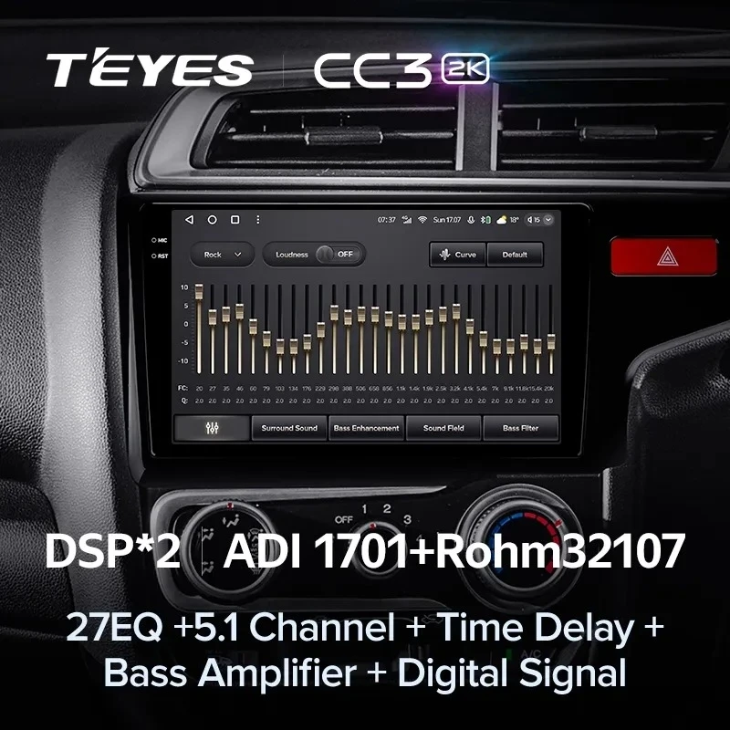 Штатная магнитола Teyes CC3 2K 360 6/128 Honda Jazz 3 (2015-2020) Тип-A Правый руль