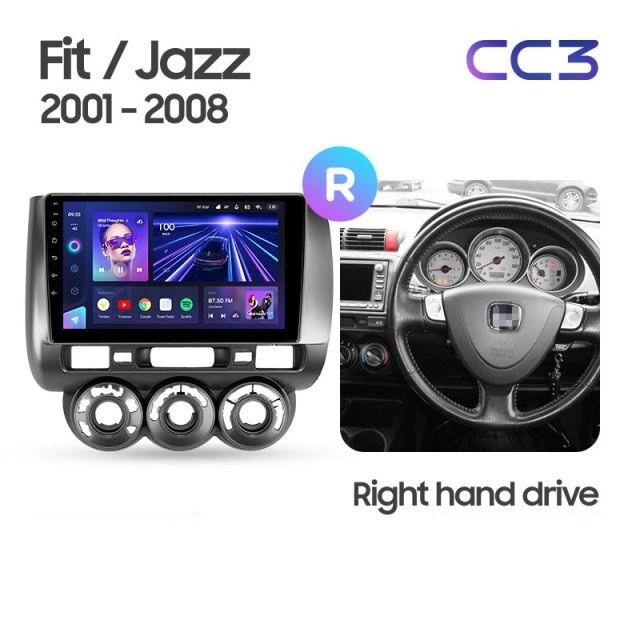 Штатная магнитола Teyes CC3L 4/32 Honda Jazz 1 (2001-2009)