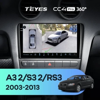 Штатная магнитола Teyes CC4 Pro 360 12/256 Audi S3 2 (2006-2012)