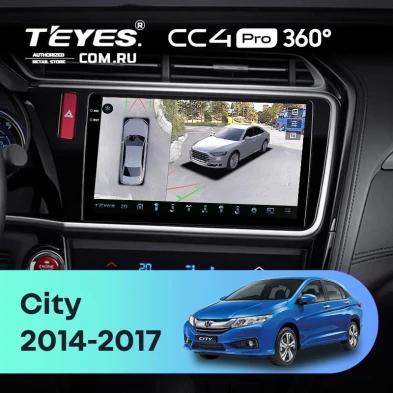 Штатная магнитола Teyes CC4 Pro 360 8/128 Honda City (2014-2017) Тип-A