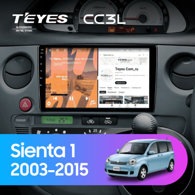 Штатная магнитола Teyes CC3L 4/64 Toyota Sienta 1 (2003-2015)