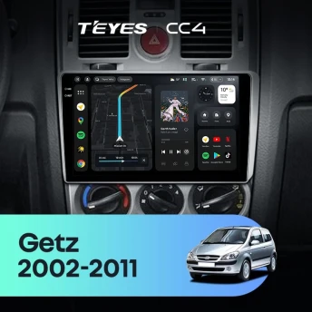 Штатная магнитола Teyes CC4 6/64 Hyundai Getz (2002-2011) Правый руль