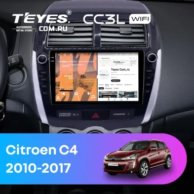 Штатная магнитола Teyes CC3L WiFi 2/32 Citroen C4 Aircross  (2010-2017) Тип-B (9")