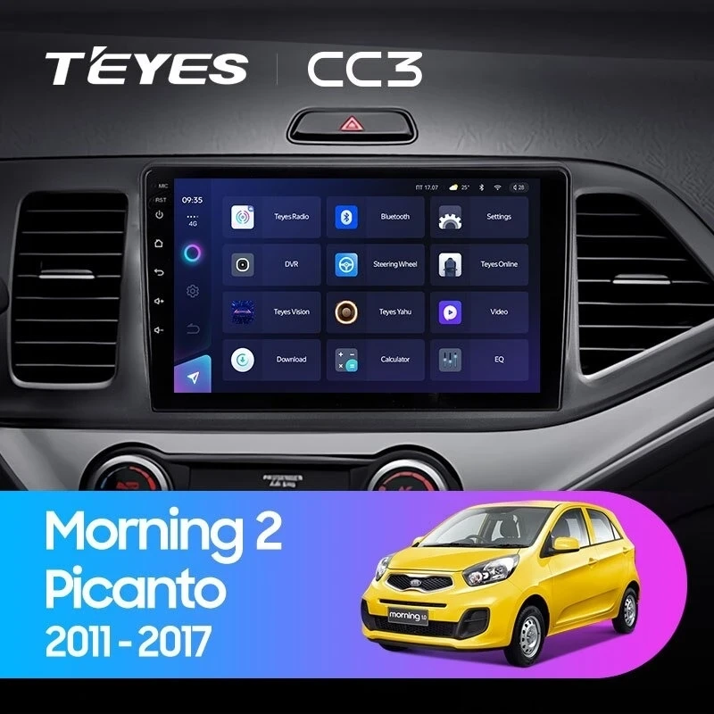 Штатная магнитола Teyes CC3 4/32 Kia Picanto (2011-2017)