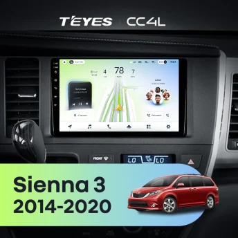 Штатная магнитола Teyes CC4L 6/64 Toyota Sienna 3 XL30 (2014-2020)