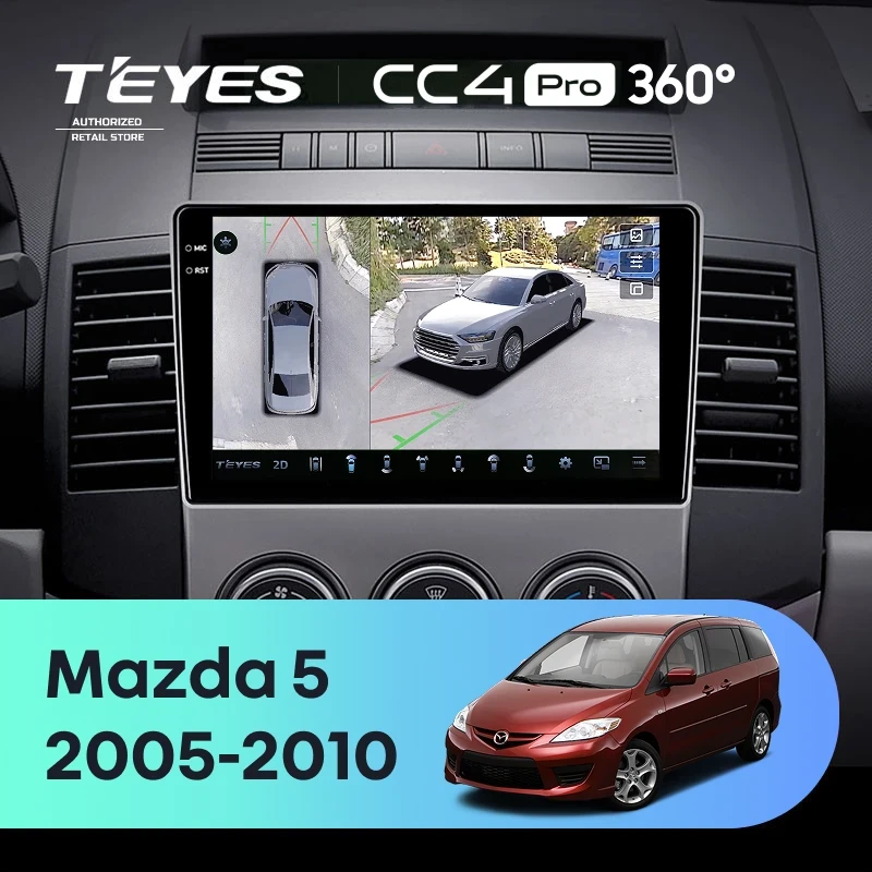 Штатная магнитола Teyes CC4 Pro 360 8/128 Mazda 5 2 CR (2005-2010)