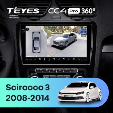 Штатная магнитола Teyes CC4 Pro 360 8/128 Volkswagen Scirocco (2008-2014) F1