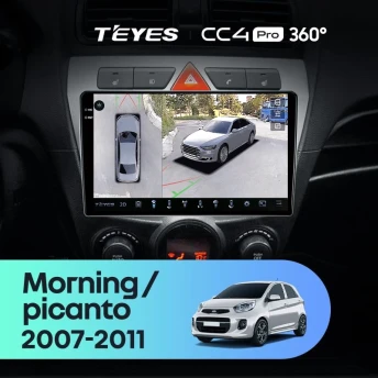 Штатная магнитола Teyes CC4 Pro 360 8/128 Kia picanto (2007-2011)