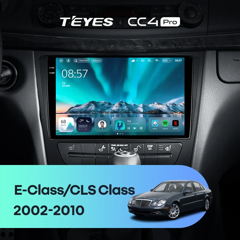 Штатная магнитола Teyes CC4 Pro 8/128 Mercedes-Benz E-Class S211 W211 CLS-Class C219 (2002-2010)