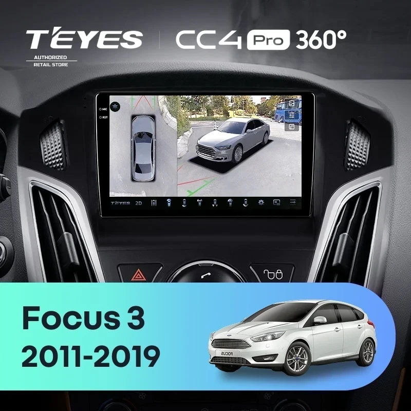Штатная магнитола Teyes CC4 Pro 360 12/256 Ford Focus 3 (2011-2019) F2