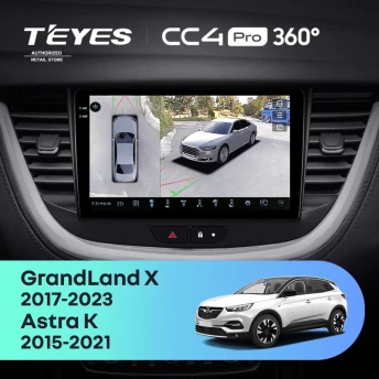 Штатная магнитола Teyes CC4 Pro 360 8/128 Opel GrandLand X (2017-2023)