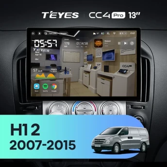 Штатная магнитола Teyes CC4 Pro 8/128 Hyundai H1 TQ (2007-2015) F3 (13")