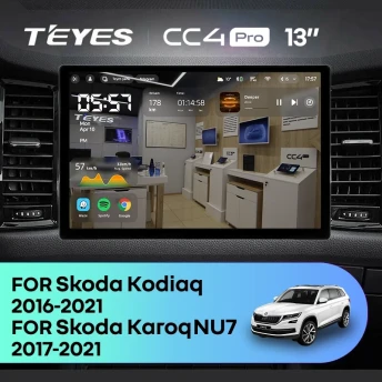 Штатная магнитола Teyes CC4 Pro 8/128 Skoda Kodiaq (2016-2021) F2 (13")