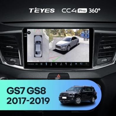 Штатная магнитола Teyes CC4 Pro 360 8/128 GAC GS7 GS8 (2017-2019)