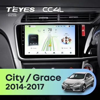 Штатная магнитола Teyes CC4L 6/64 Honda City (2014-2017) Тип-A Правый руль