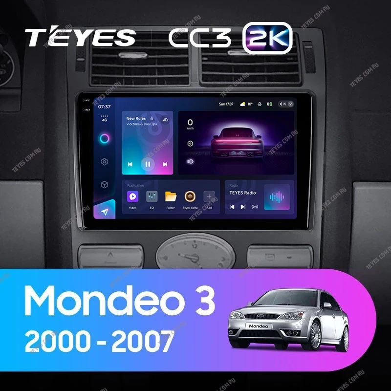 Штатная магнитола Teyes CC3 2K 4/32 Ford Mondeo 3 (2000-2007) F2
