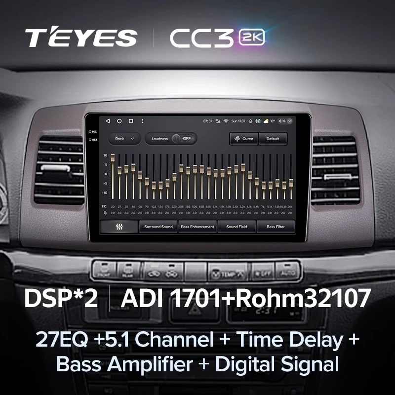 Штатная магнитола Teyes CC3 2K 4/64 Toyota Mark II 9 X110 (2000-2007) F2