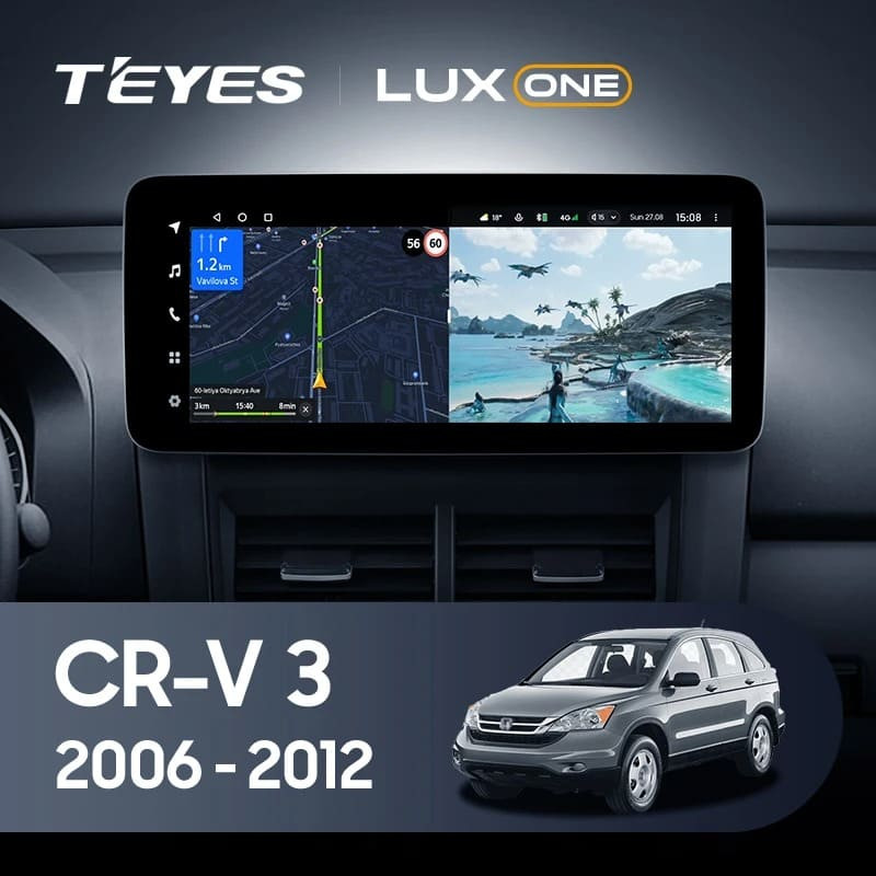 Штатная магнитола Teyes LUX ONE 4/64 Honda CR-V 3 RE (2006-2012)